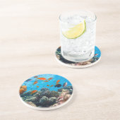 Onderwaterscène Zandsteen Onderzetter (Zijkant)