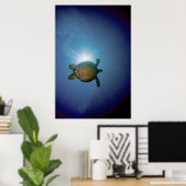 Onderwaterschildpad| Andaman Zee, Thailand Poster (Thuiskantoor)