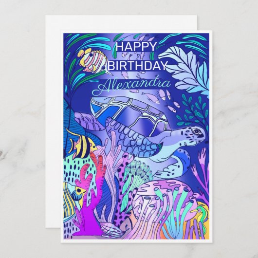 Onderwaterschildpad kaart (Voorkant / Achterkant)