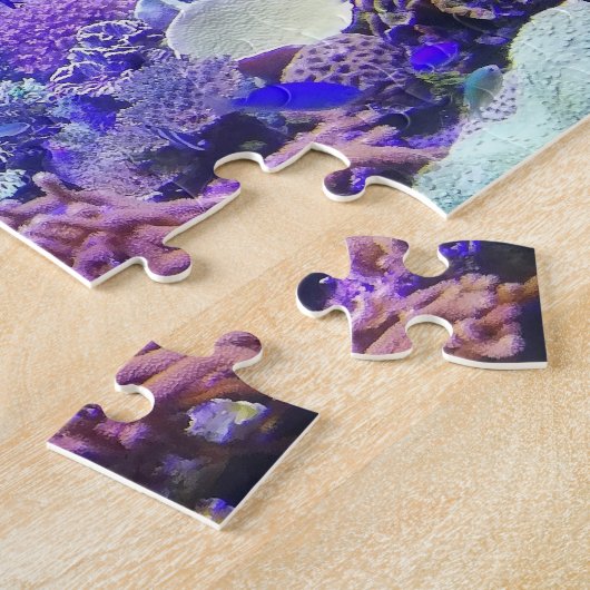 Onderwaterschool voor vissen en koralen Foto Legpuzzel (Zijkant)