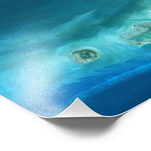 Onderwatersedimentformaties nabij Key West, Flor Foto Afdruk (Hoek)