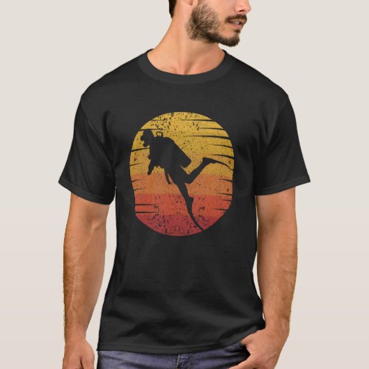 Onderwatertechnische sportduikprofessional vinta t-shirt (Voorkant)
