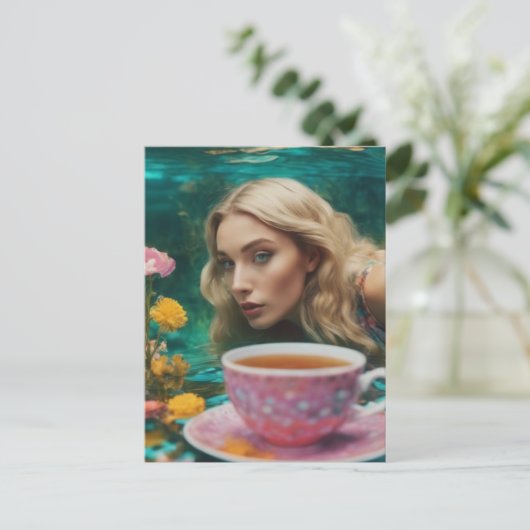 onderwaterthee briefkaart (Staand voorkant)