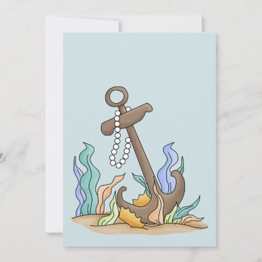 Onderwaterthema Birthday Party - Uitnodiging kind (Achterkant)