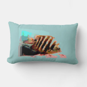 Onderwatervis (blauwgroen) Pillow Kussen