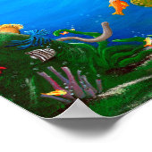 Onderwatervrienden | Kleine Mermaid Nursery Poster (Hoek)