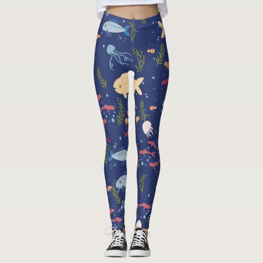 Onderwaterwereld Leggings (Voorkant)
