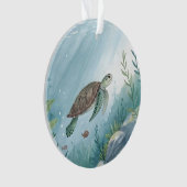 Onderwaterwereld met schildpad ornament (voorkant)