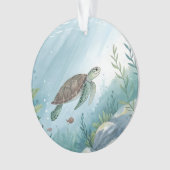 Onderwaterwereld met schildpad ornament (voorkant)
