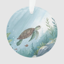 Onderwaterwereld met schildpad ornament