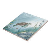 Onderwaterwereld met schildpad tegeltje (Zijkant)