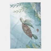 Onderwaterwereld met schildpad theedoek (Verticaal)