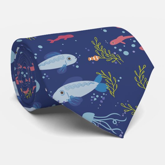 Onderwaterwereld Stropdas (Opgerold)