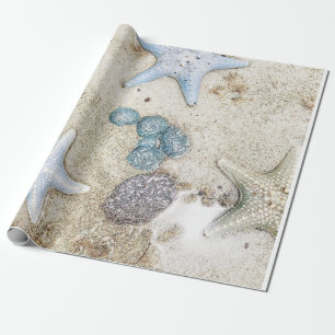 onderwaterwereld van gekleurde zeesterren inpakpap cadeaupapier