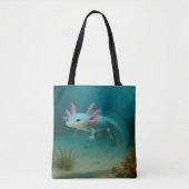 Onderwaterwonder: de Axolotl Tote Bag (Voorkant)