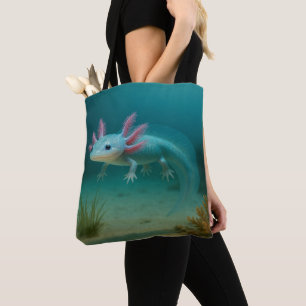 Onderwaterwonder: de Axolotl Tote Bag