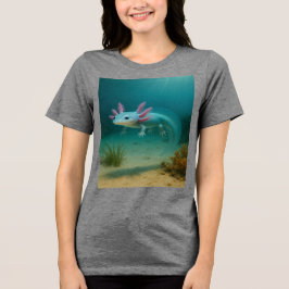 Onderwaterwonder: de Axolotl Tri-Blend Shirt