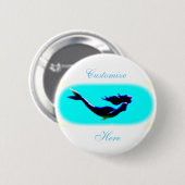 onderwaterzwemmermaïde aanpassen ronde button 5,7 cm (Voorkant /achterkant)