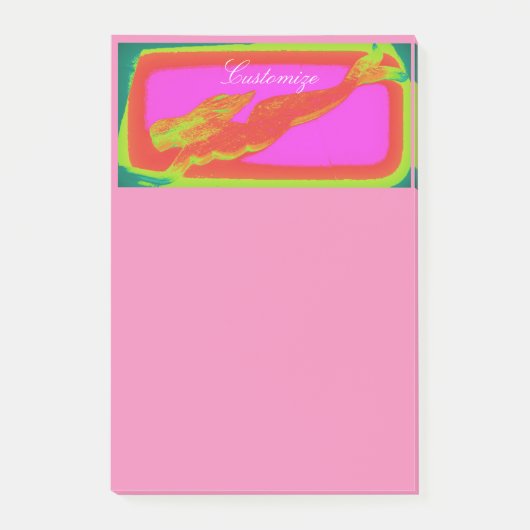 onderwaterzwemster rode zeemeermin post-it® notes (Voorkant)