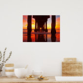Onderweg Manhattan Beach Pier Poster (Keuken)