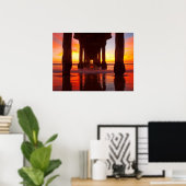 Onderweg Manhattan Beach Pier Poster (Thuiskantoor)