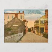 Onderweg met oud lijsten huis feestdagenkaart (Voorkant)