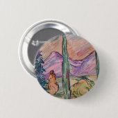 Onderweg naar Australië. Ronde Button 5,7 Cm (Voorkant /achterkant)
