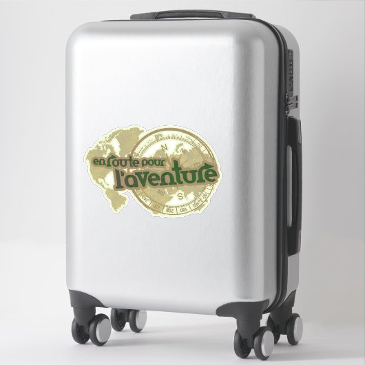 Onderweg naar avontuur reizen sticker (Koffer)