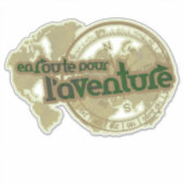 Onderweg naar avontuur reizen sticker (Voorkant)