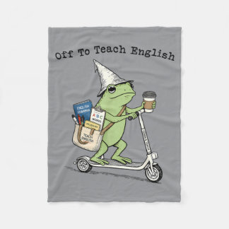 Onderweg om Englieacher Frog Grappig Terug naar Sc Fleece Deken