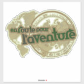 Onderweg pour l'aventure reizen sticker (Vel)