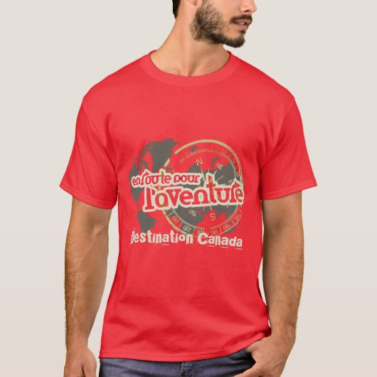 Onderweg Pour l'Aventure Traveller Rood T-shirt (Voorkant)