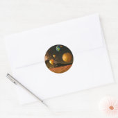 Onderweg Ronde Sticker (Envelop)