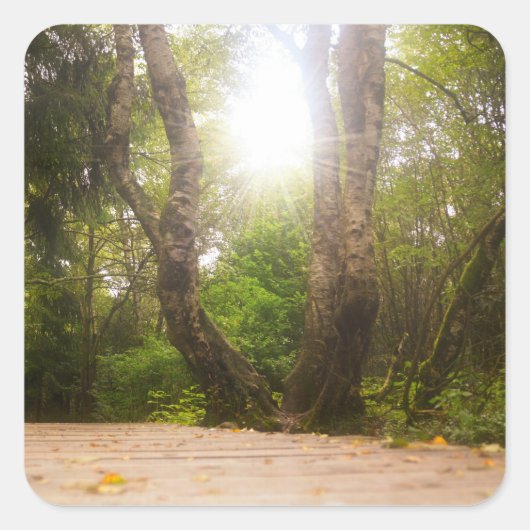 onderweg... vierkante sticker (Voorkant)