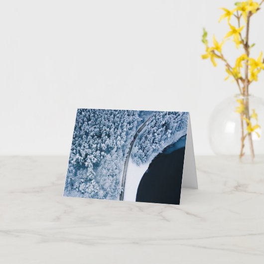 Onderweg voor Kerstmis Kaart (Gele Bloem)