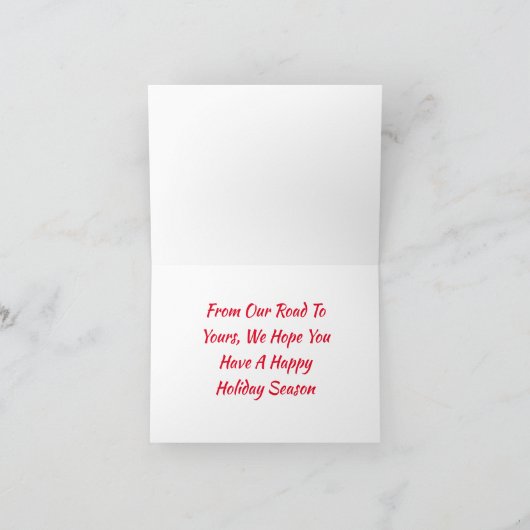 Onderweg voor Kerstmis Kaart (Binnen)