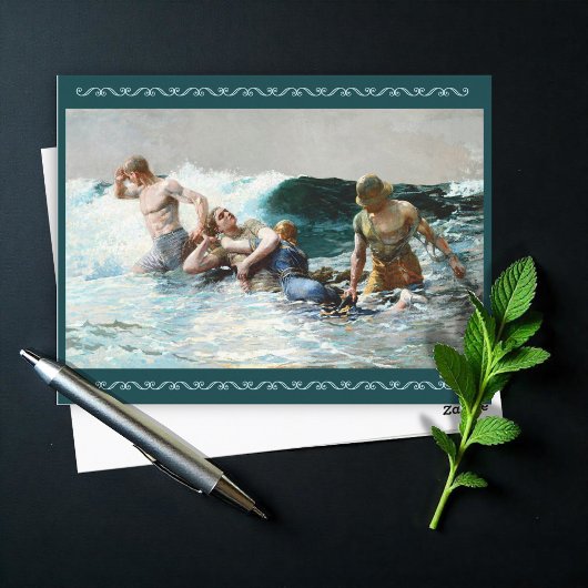 Onderwerk van Winslow Homer Feestdagenkaart