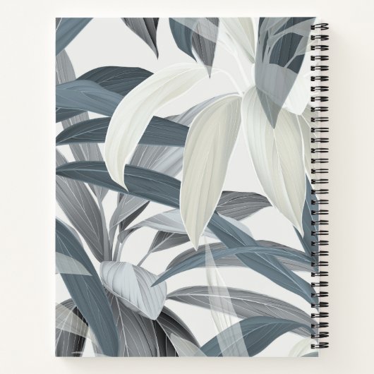  Onderwerp - Blue Cordyline Fruiticosa Notitieboek (Achterkant)