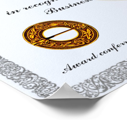 Onderwerp-curriculum Award Foto-ID Poster (Hoek)