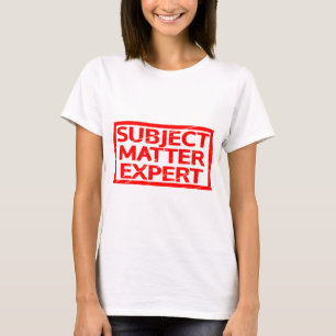 Onderwerp Deskundige Stamp T-shirt