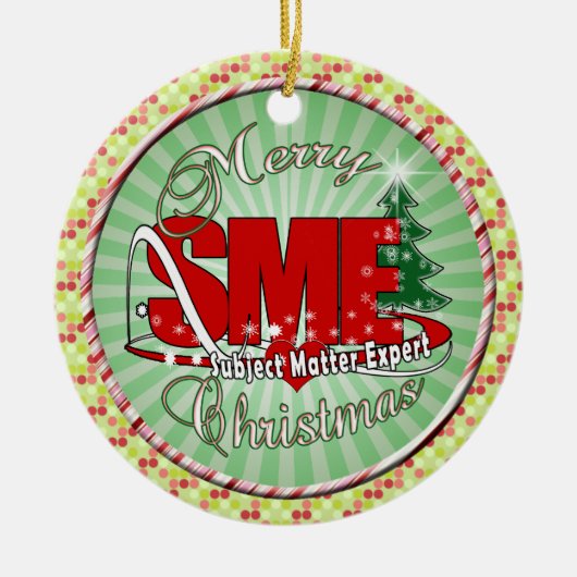 Onderwerp MKB-CHRISTMAS-deskundige Keramisch Ornament (Voorkant)