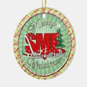 Onderwerp MKB-CHRISTMAS-deskundige Keramisch Ornament (Links)