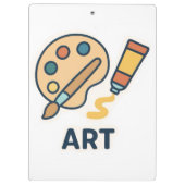 Onderwerp van de kunst – Paint Palette & Brush Klembord (Achterkant)