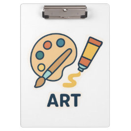 Onderwerp van de kunst – Paint Palette & Brush Klembord