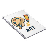 Onderwerp van de kunst – Paint Palette & Brush Notitieboek (Rechterzijde)