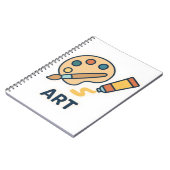 Onderwerp van de kunst – Paint Palette & Brush Notitieboek (Linkerzijde)