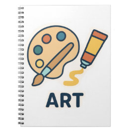 Onderwerp van de kunst – Paint Palette & Brush Notitieboek