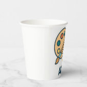 Onderwerp van de kunst – Paint Palette & Brush Papieren Bekers (Rechts)