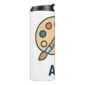 Onderwerp van de kunst – Paint Palette & Brush Thermosbeker (Gedraaid links)