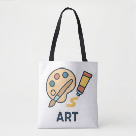 Onderwerp van de kunst – Paint Palette & Brush Tote Bag
